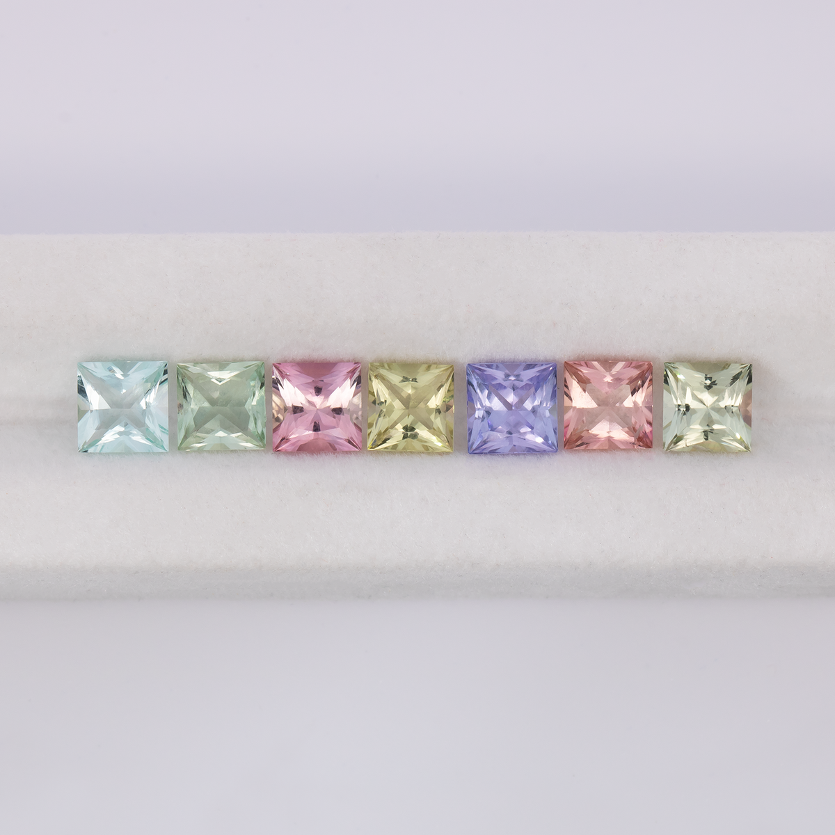 Pastellfarben im Set - bunt, rechteck, 5x5 mm, 3.90 ct, Nr. SET99068
