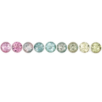 Pastellfarben im Set - bunt, rund, 6x6 mm, 7.40 ct, Nr. SET99069