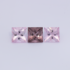 Turmalin im Set - rosa, rechteck, 5x5 mm, 1.81 ct, Nr. SET99072