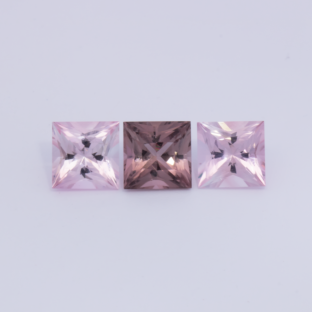 Turmalin im Set - rosa, rechteck, 5x5 mm, 1.81 ct, Nr. SET99072