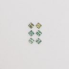 Tourmaline Set - green, rectangle, 3.0x3.0 & 3.0x3.0 & 2.9x2.9 mm, 1.02 ct, No. SET99085