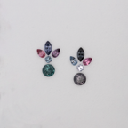 Spinell im Set - bunt, divers, 6.0x6.0 mm, 3.96 ct, Nr. SET99092