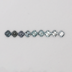 Spinell im Set - grau, asscher, 4.0x4.0 mm, 3.21 ct, Nr. SET99093