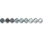 Spinell im Set - grau, asscher, 4.0x4.0 mm, 3.21 ct, Nr. SET99093