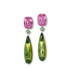 Tourmaline Set - light pink & green, rectangle & pear & cushion, 19.0x6.0 mm, 9.38 ct, No. SET99097