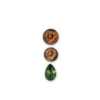 Turmalin im Set - grün & apricot, rund & birnform, 5.5x5.5 mm, 1.56 ct, Nr. SET99105