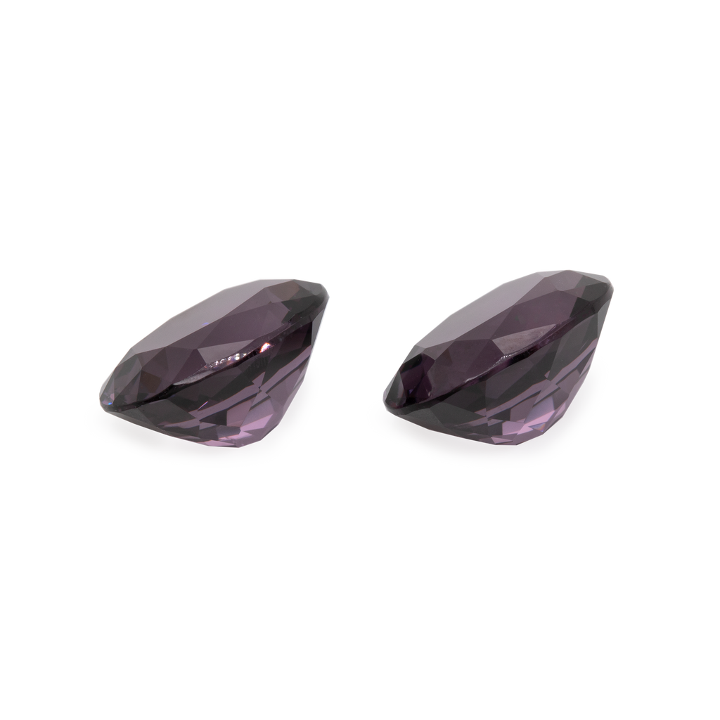 Spinell Paar - lila/grau, oval, 10x8 mm, 6,28 ct, Nr. SP30001