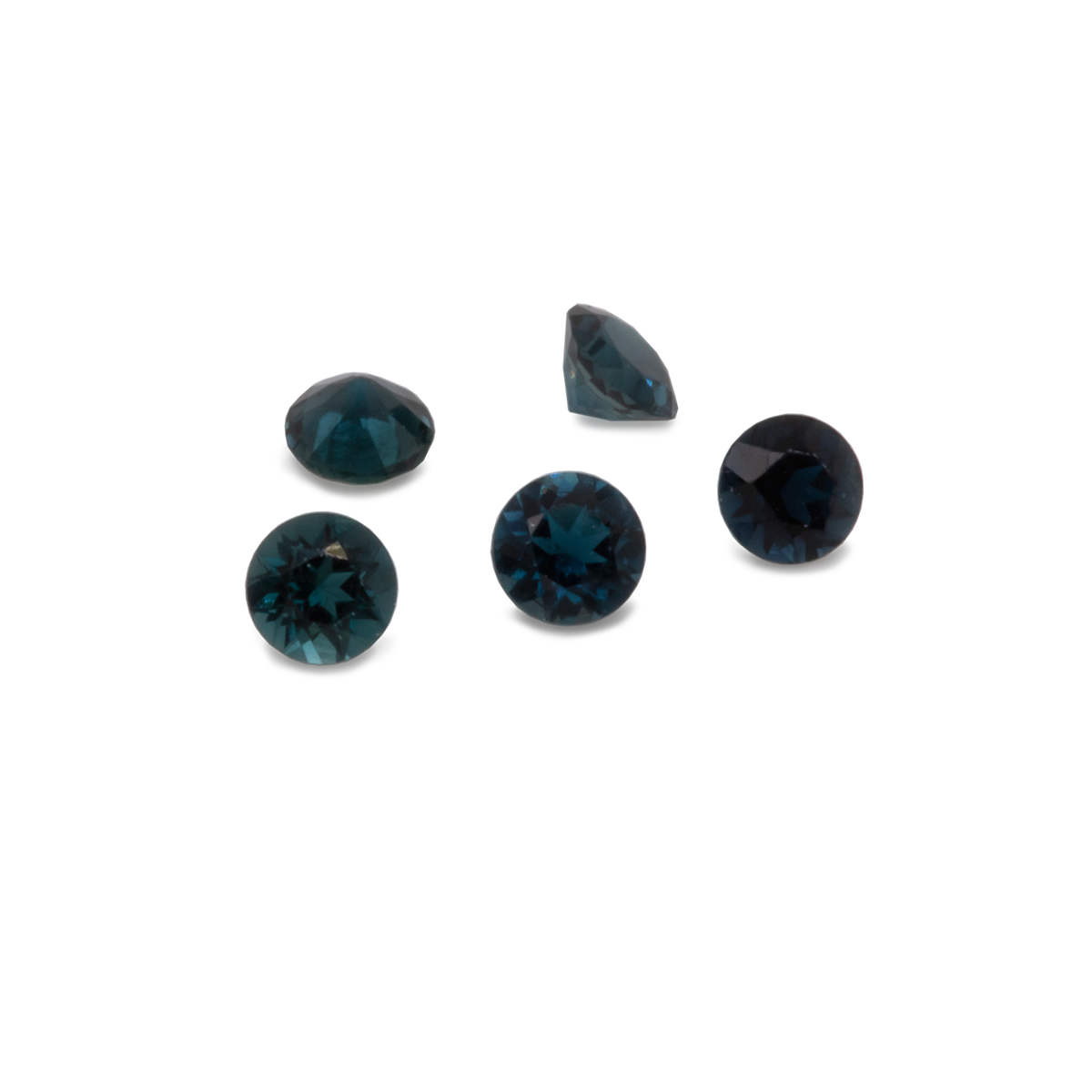 Tourmaline - dark blue, round, 1.5x1.5 mm, approx. 0.01 ct, No. TR101801