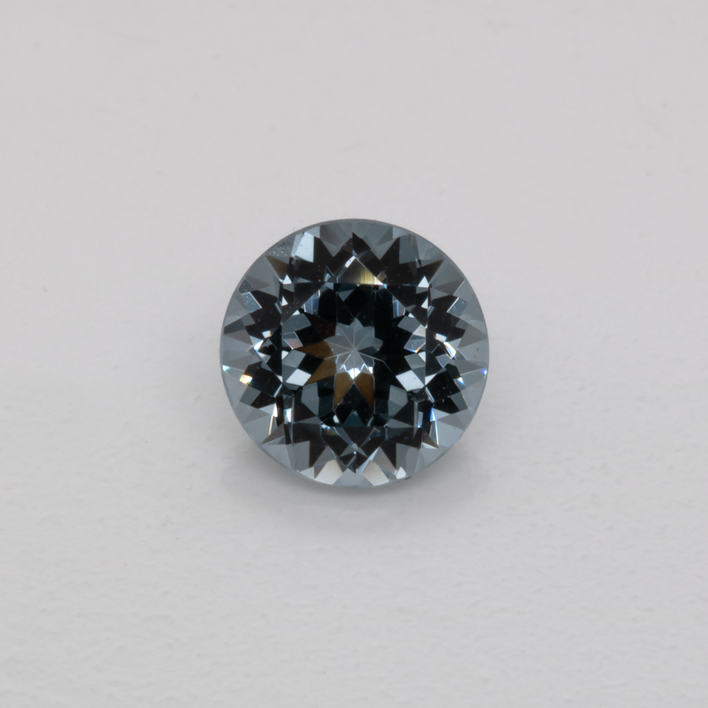 Spinel - blue&gray, round, 5.1x5.1 mm, 0.57 ct, No. SP90012