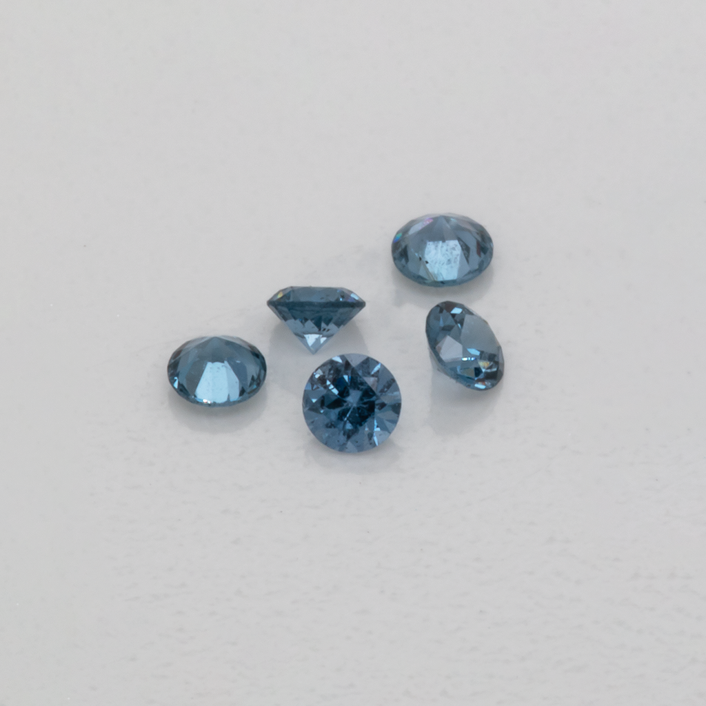 Spinel - blue, round, 1.5x1.5 mm, 0.02-0.03 ct, No. SP90038