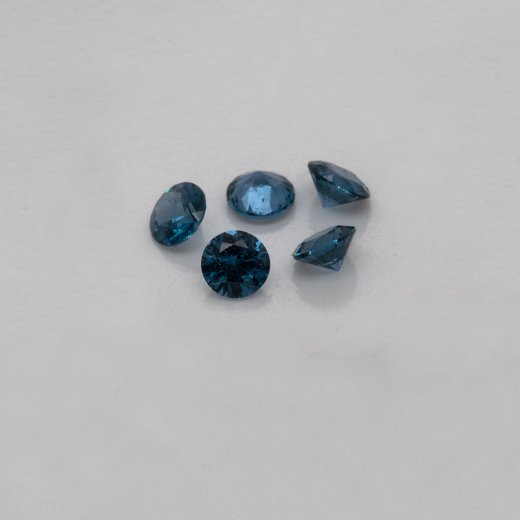 Spinell - blau, rund, 2,6x2,6 mm, 0,082-0,089 ct, Nr. SP90040