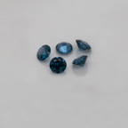 Spinell - blau, rund, 2,6x2,6 mm, 0,082-0,089 ct, Nr. SP90040