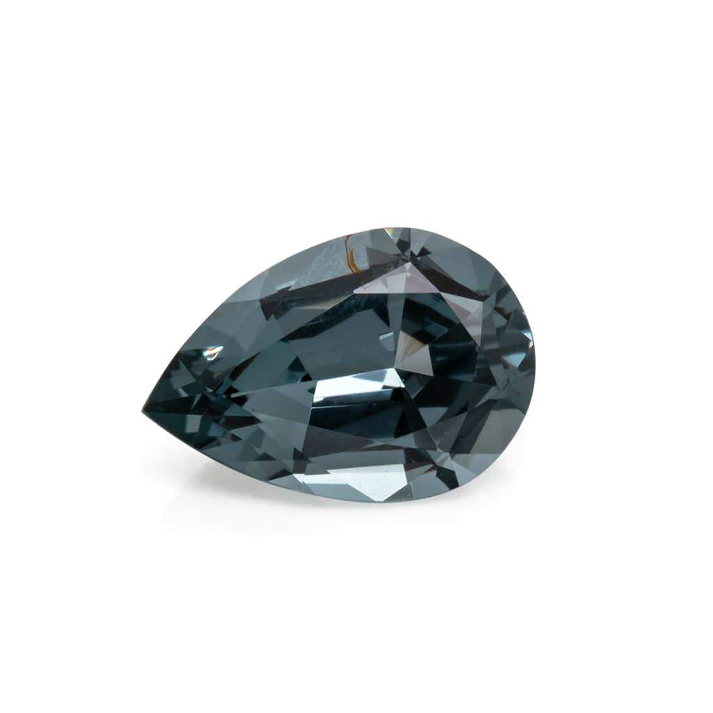 Spinell - grau, birnform, 9.4x6.5 mm, 1.61 ct, Nr. SP90045
