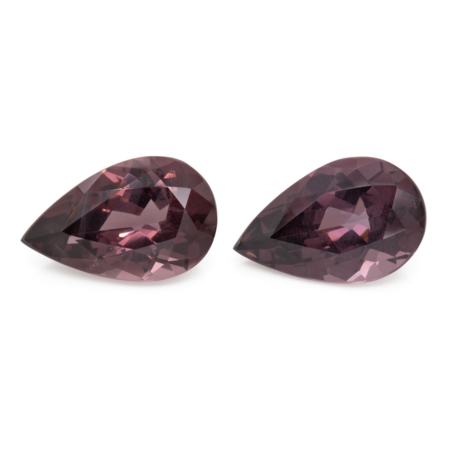 Spinel Pair - purple, pear, 12x7.6 mm, 5.86 ct, No. SP90048