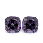 Spinell Paar - lila, antik, 6.1x6.1 mm, 2.35 ct, Nr. SP90099