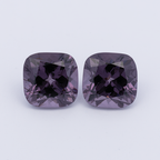 Spinell Paar - lila, antik, 6.1x6.1 mm, 2.35 ct, Nr. SP90099
