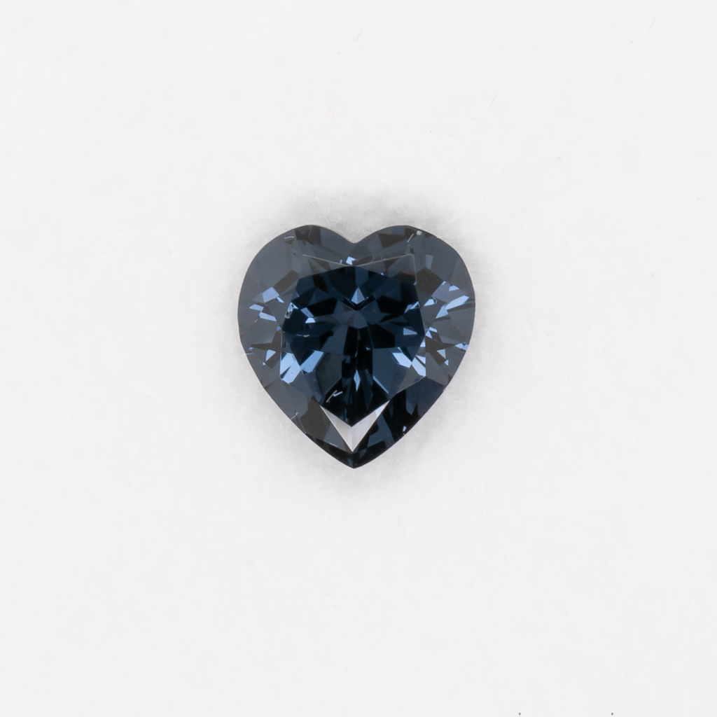 Spinel - blue, heart, 6x5.9 mm, 0.89 ct, No. SP90100