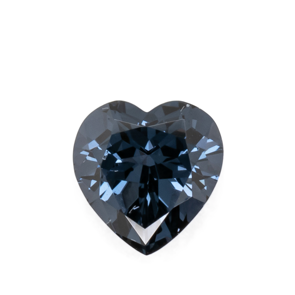 Spinel - blue, heart, 6x5.9 mm, 0.89 ct, No. SP90100