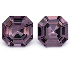 Spinel Pair - purple, asscher, 4.5x4.5 mm, 0.83 ct, No. SP90104