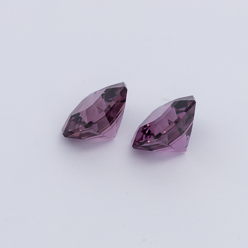 Spinel Pair - purple, asscher, 5x5 mm, 1.31 ct, No. SP90119