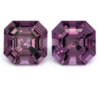 Spinel Pair - purple, asscher, 5x5 mm, 1.31 ct, No. SP90119