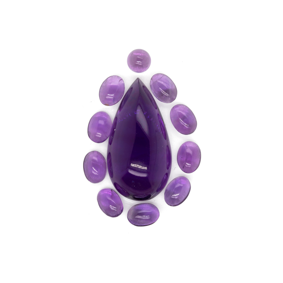 Amethyst Set - purple, pear & oval, No. SET99026