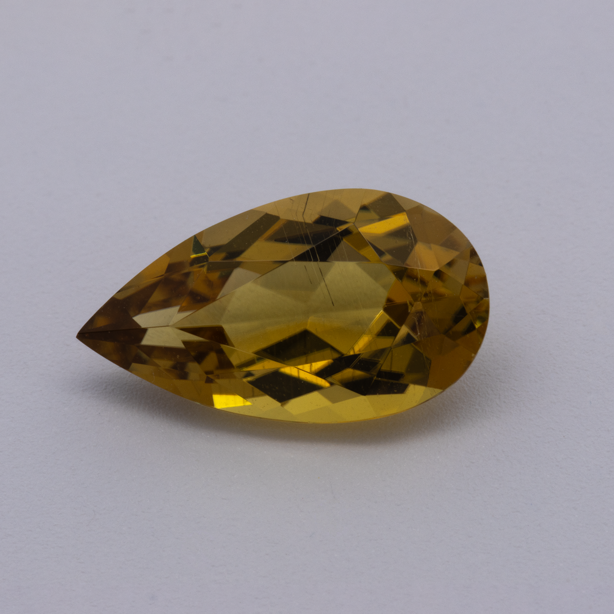 Tourmaline - yellow, pear, 10.9x6.1 mm, 1.61 ct, No. TR101333