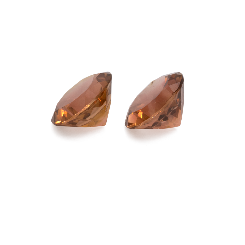 Tourmaline Pair - brown, round, 5.6x5.6 mm, 1.17 ct, No. TR10188