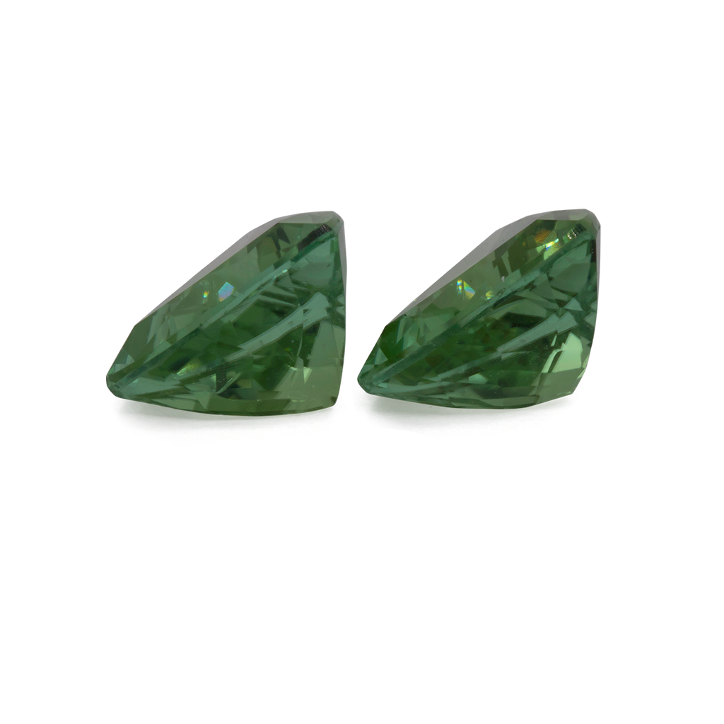 Tourmaline Pair - green, trillion, 10x10 mm, 6.00 ct, No. TR99010