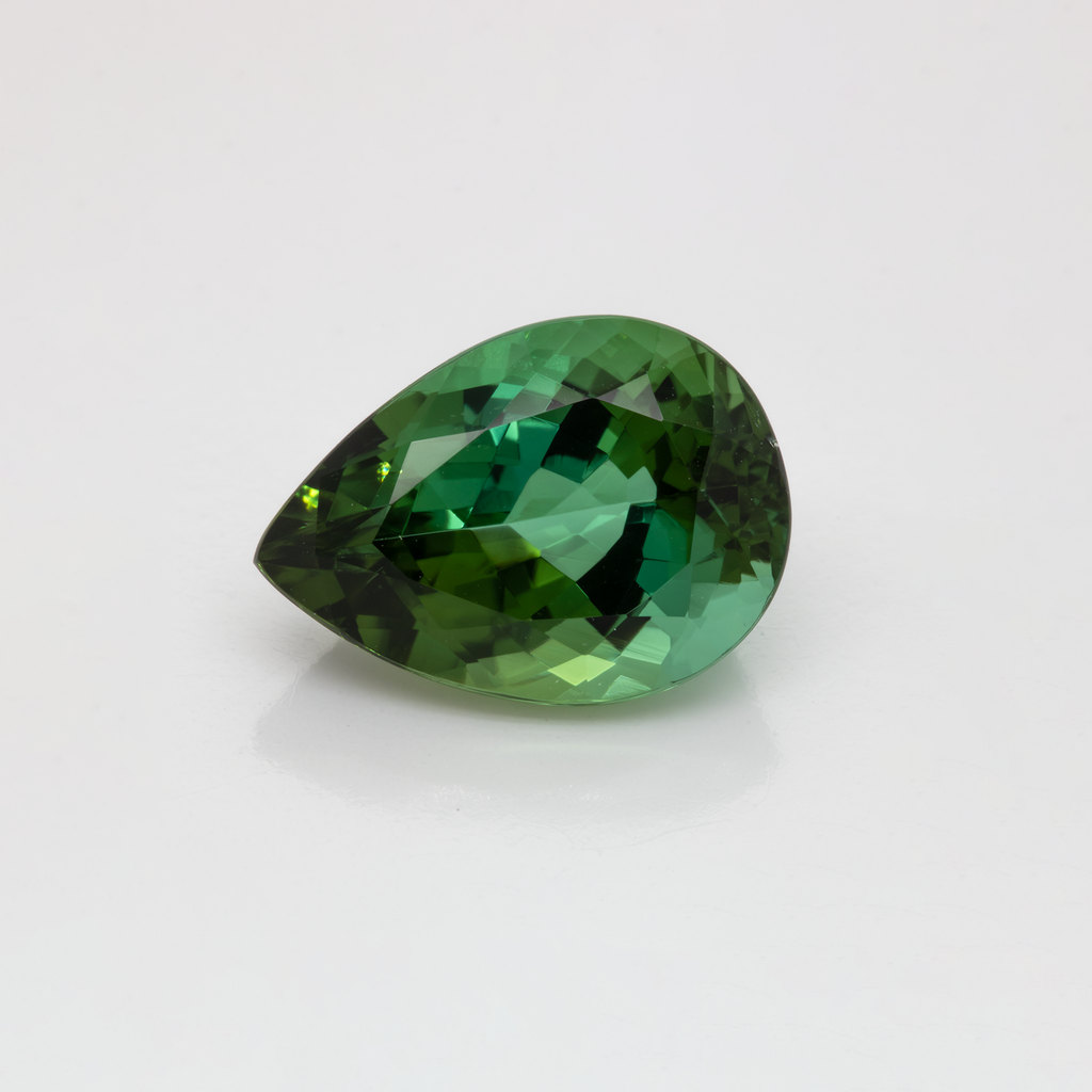 Tourmaline - green, pear, 14x10 mm, 5.98 ct, No. TR991019