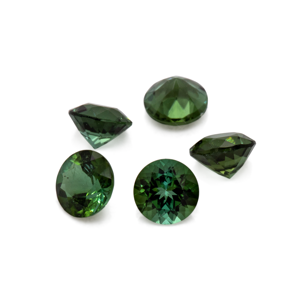 Tourmaline - green, round, 3x3 mm, 0.10 - 0.12 ct, No. TR991046