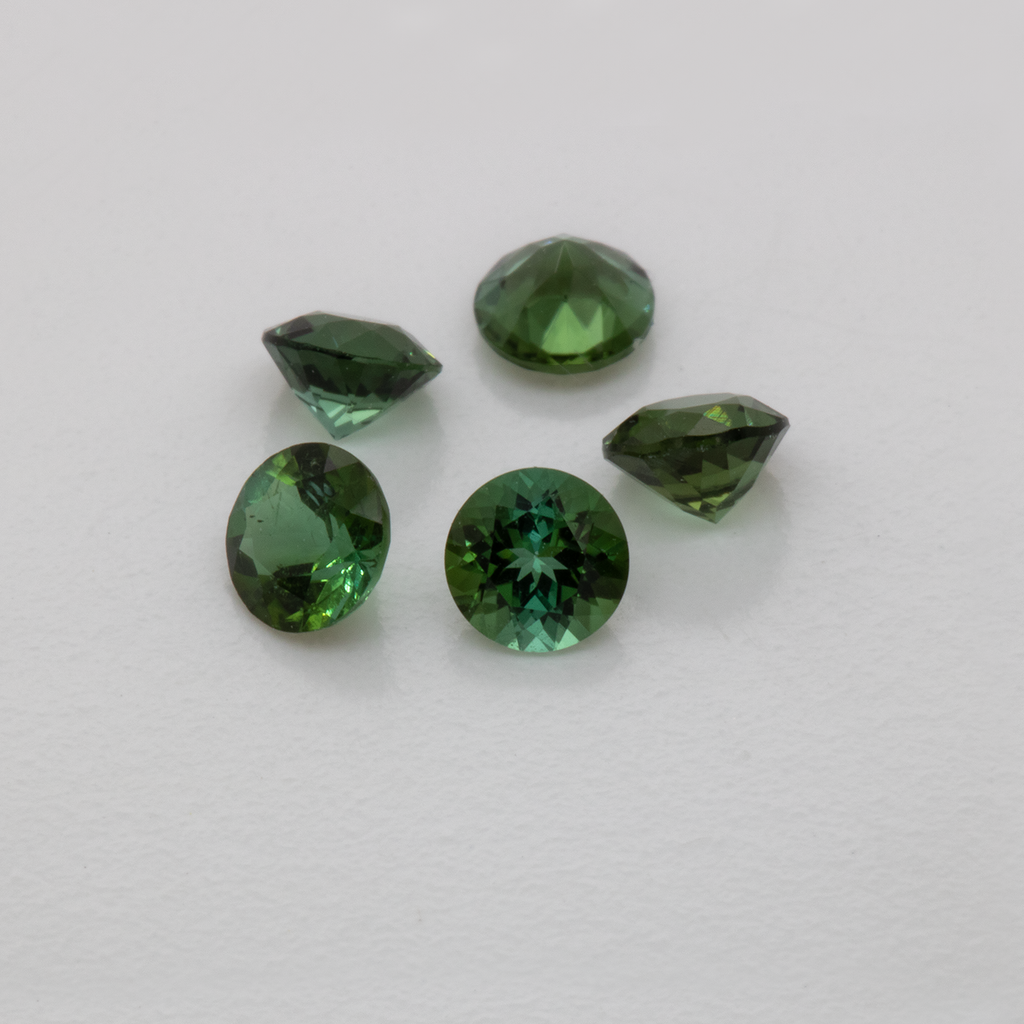 Tourmaline - green, round, 3x3 mm, 0.10 - 0.12 ct, No. TR991046