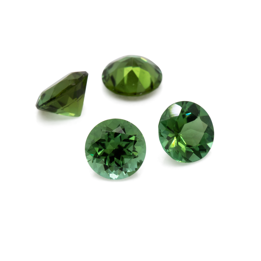 Tourmaline - green, round, 4x4 mm, 0.21 - 0.27 ct, No. TR991047