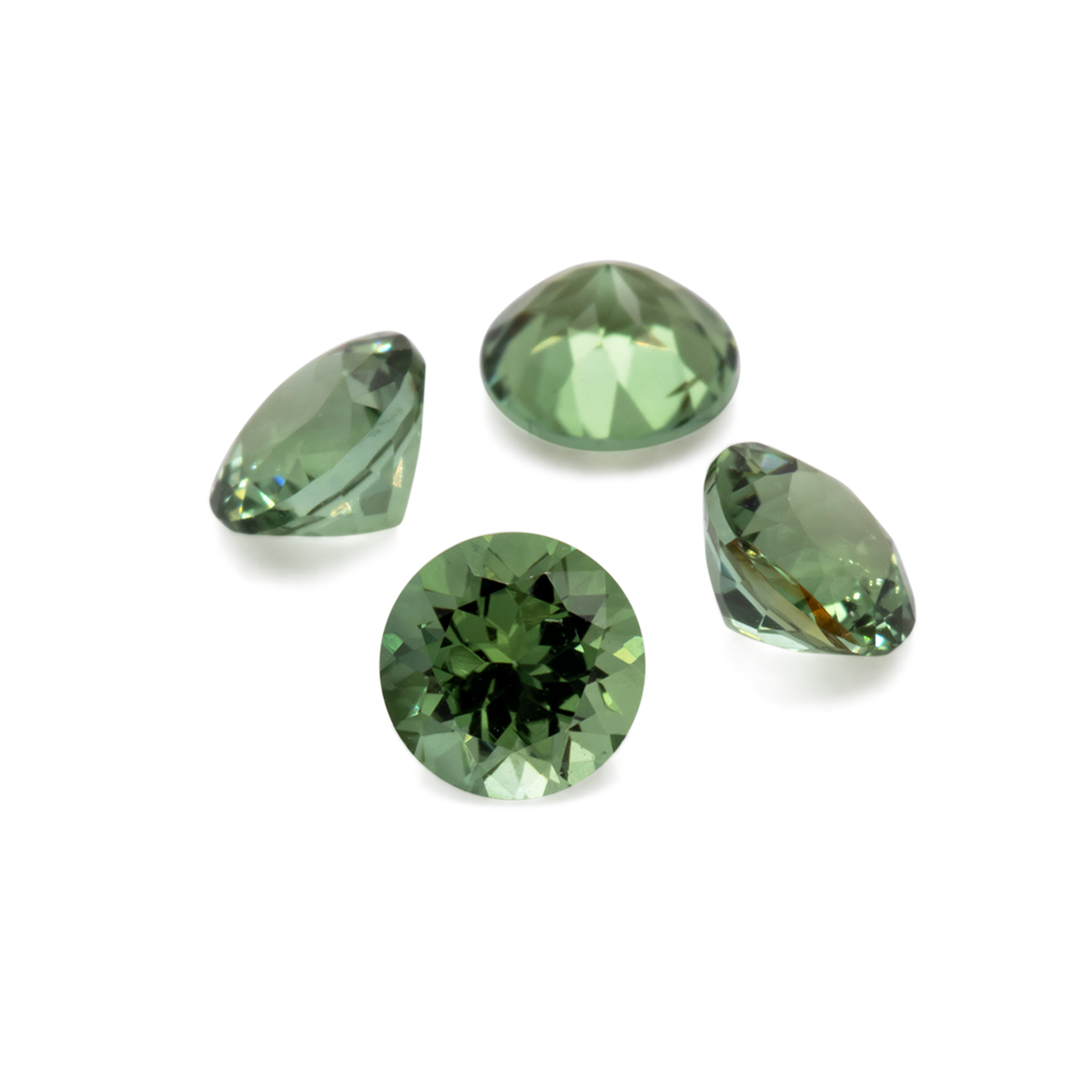 Turmalin - grün, rund, 4x4 mm, 0.25 - 0.28 ct, Nr. TR991048