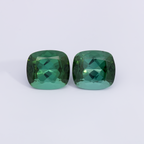 Tourmaline Pair - green, cushion, 10x9 mm, 8.13 ct, No. TR991071