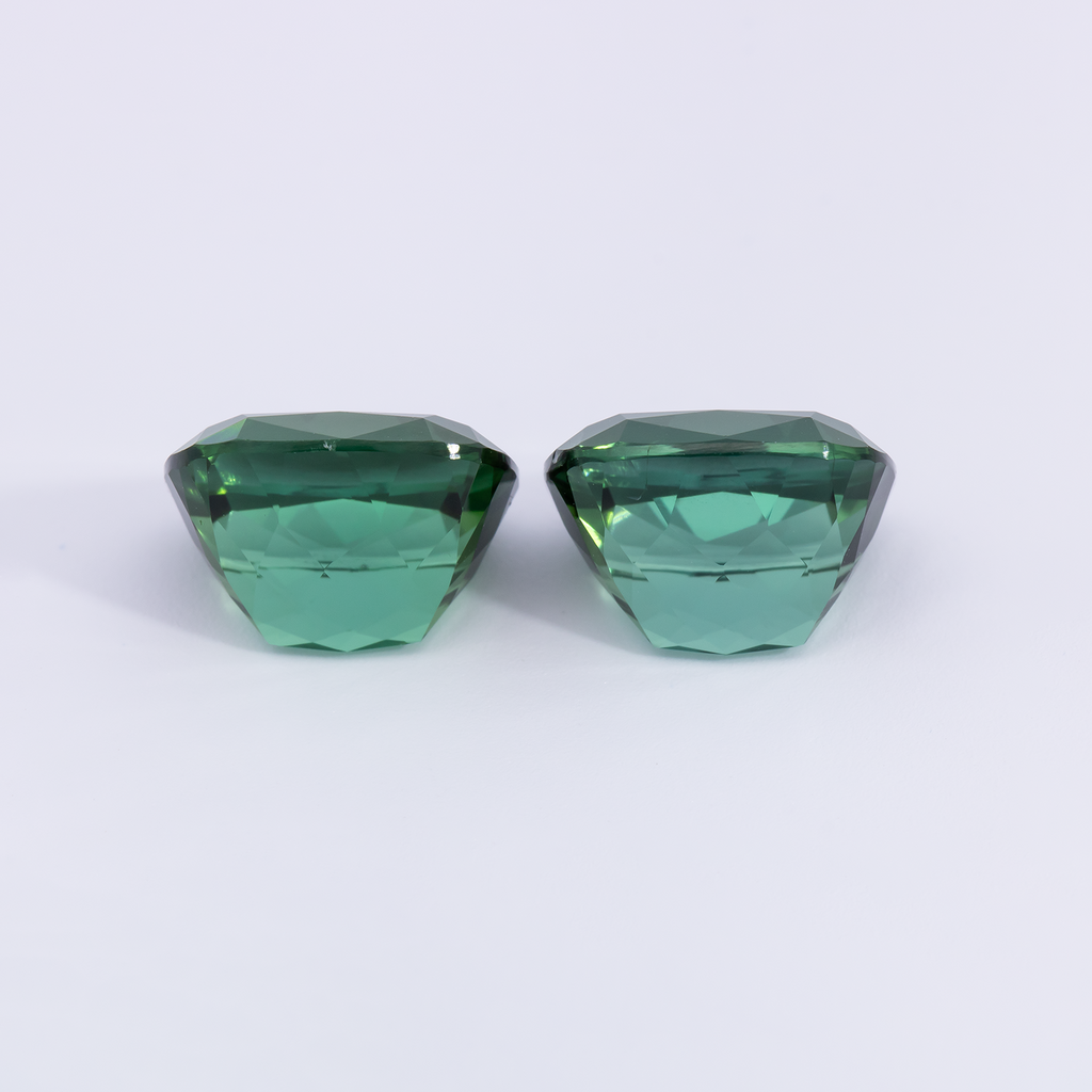 Tourmaline Pair - green, cushion, 10x9 mm, 8.13 ct, No. TR991071