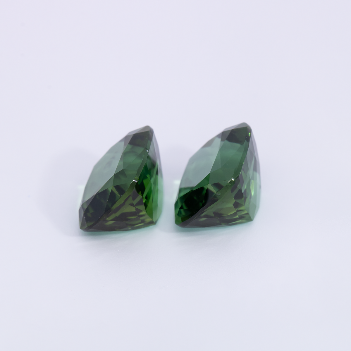 Tourmaline Pair - green, cushion, 10x9 mm, 8.13 ct, No. TR991071