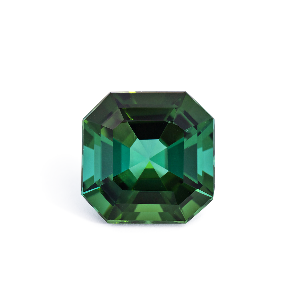 Turmalin - grün, asscher, 11x11 mm, 5.69 ct, Nr. TR991072