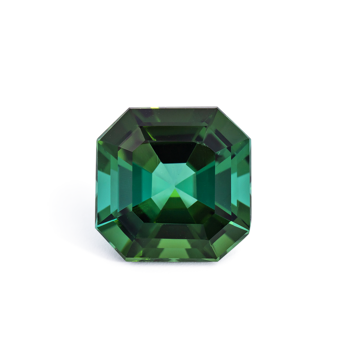 Turmalin - grün, asscher, 11x11 mm, 5.69 ct, Nr. TR991072