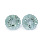 Turmalin Paar - grün & gelb, rund, 4.5x4.5 mm, 0.69 ct, Nr. TR991090