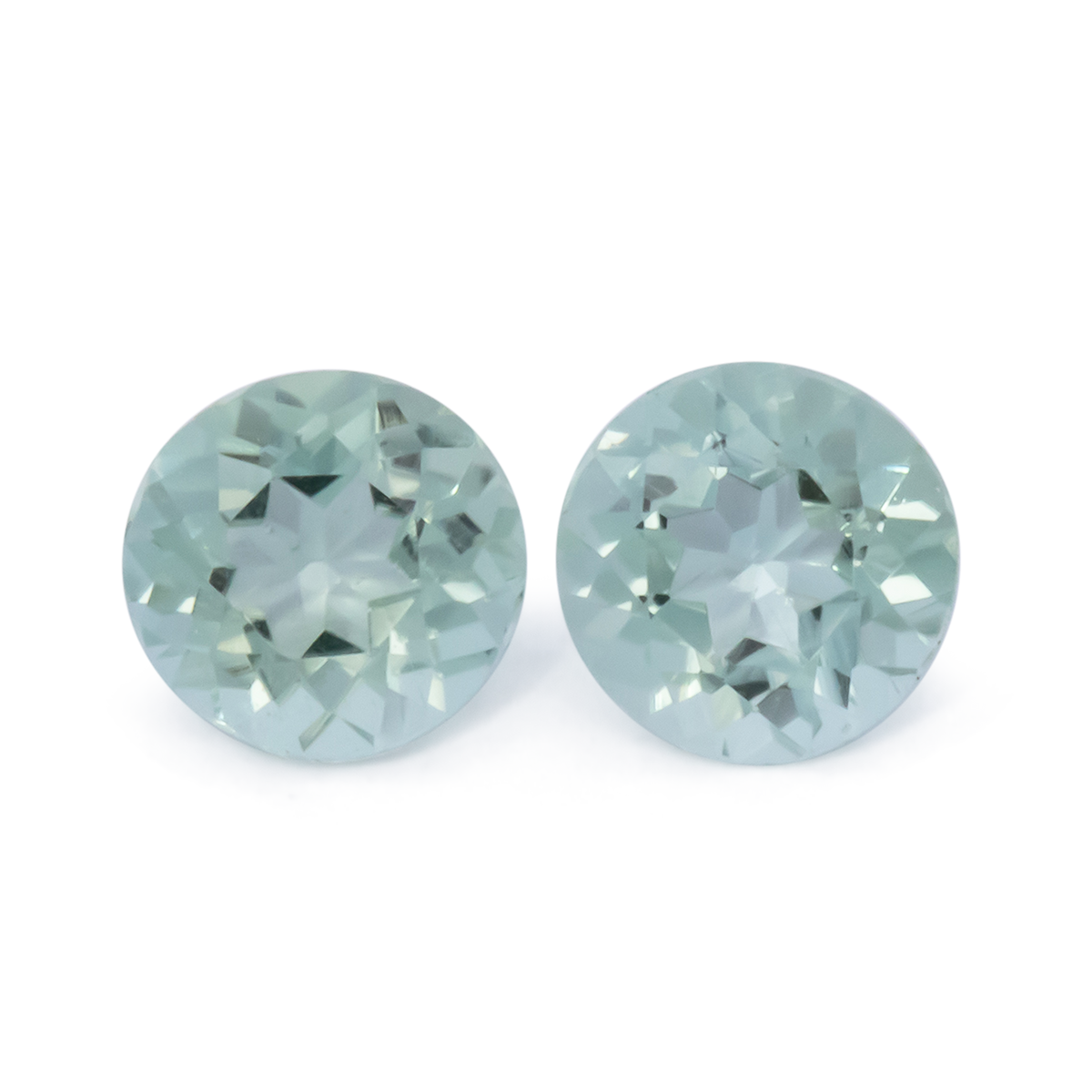 Turmalin Paar - grün & gelb, rund, 4.5x4.5 mm, 0.69 ct, Nr. TR991090