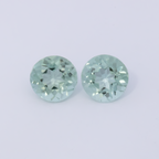 Turmalin Paar - grün & gelb, rund, 4.5x4.5 mm, 0.69 ct, Nr. TR991090