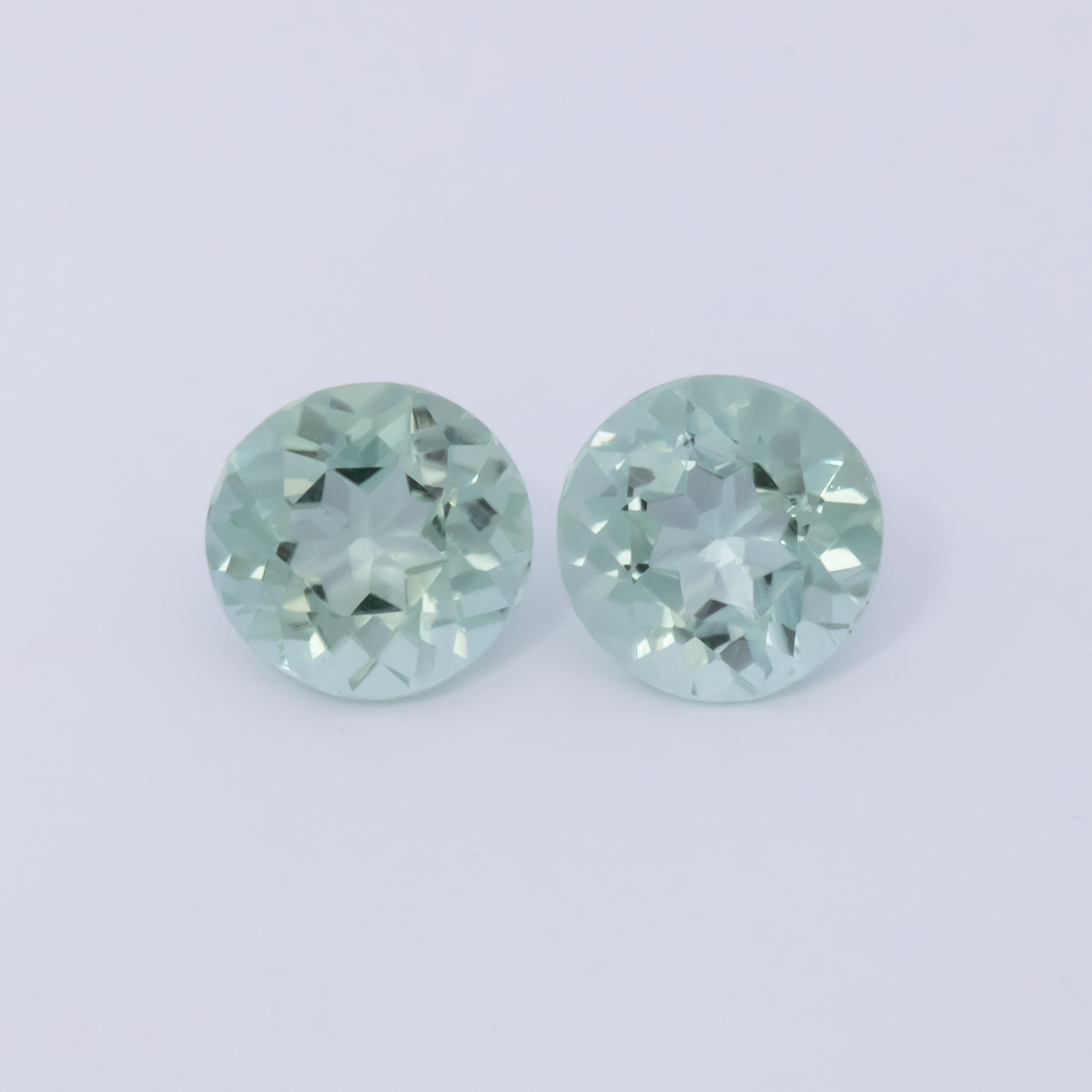 Turmalin Paar - grün & gelb, rund, 4.5x4.5 mm, 0.69 ct, Nr. TR991090