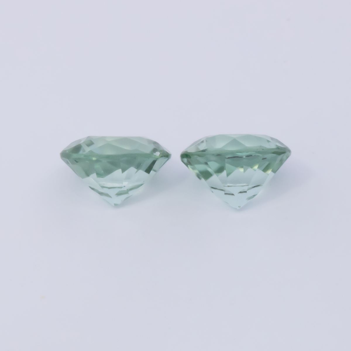 Turmalin Paar - grün & gelb, rund, 4.5x4.5 mm, 0.69 ct, Nr. TR991090