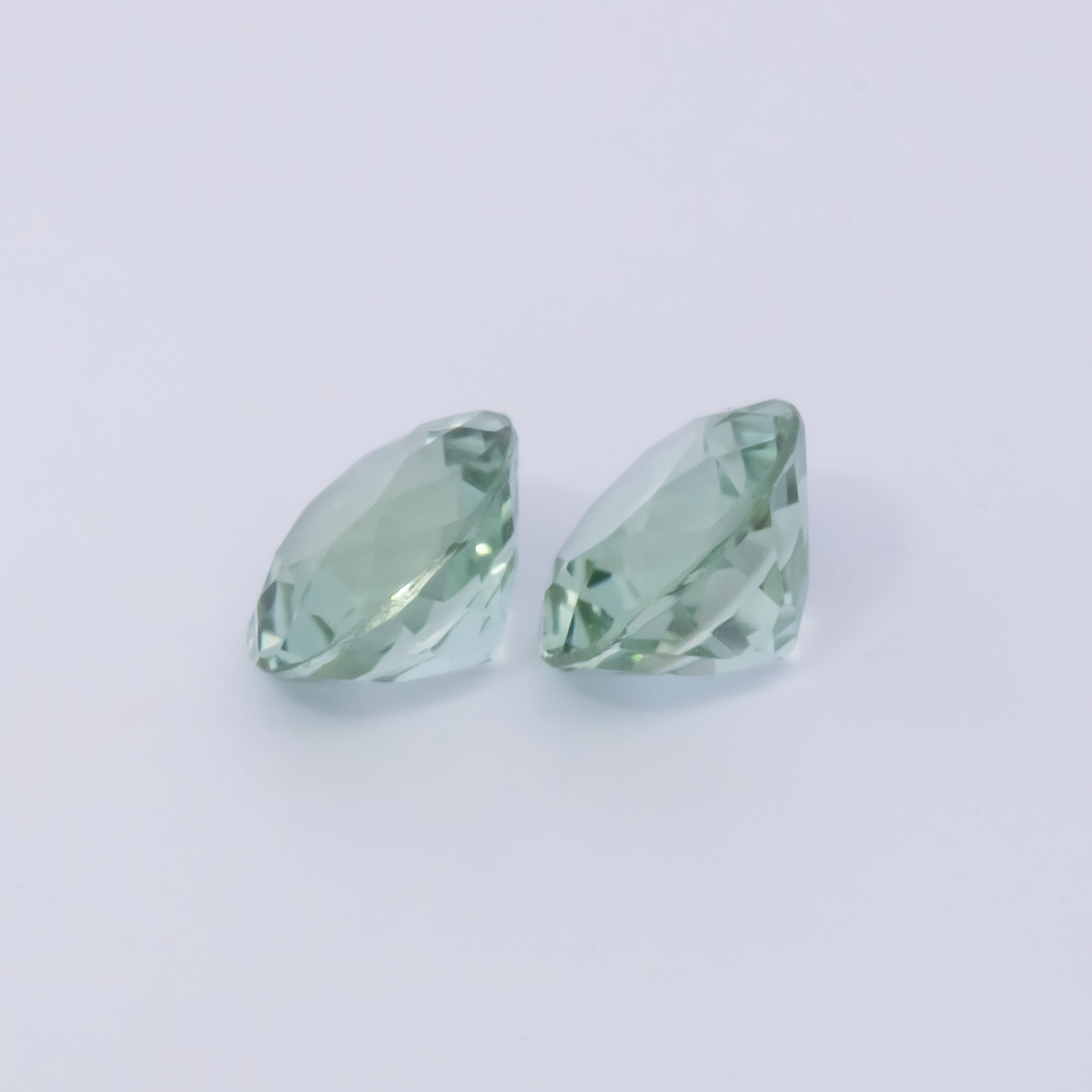 Turmalin Paar - grün & gelb, rund, 4.5x4.5 mm, 0.69 ct, Nr. TR991090