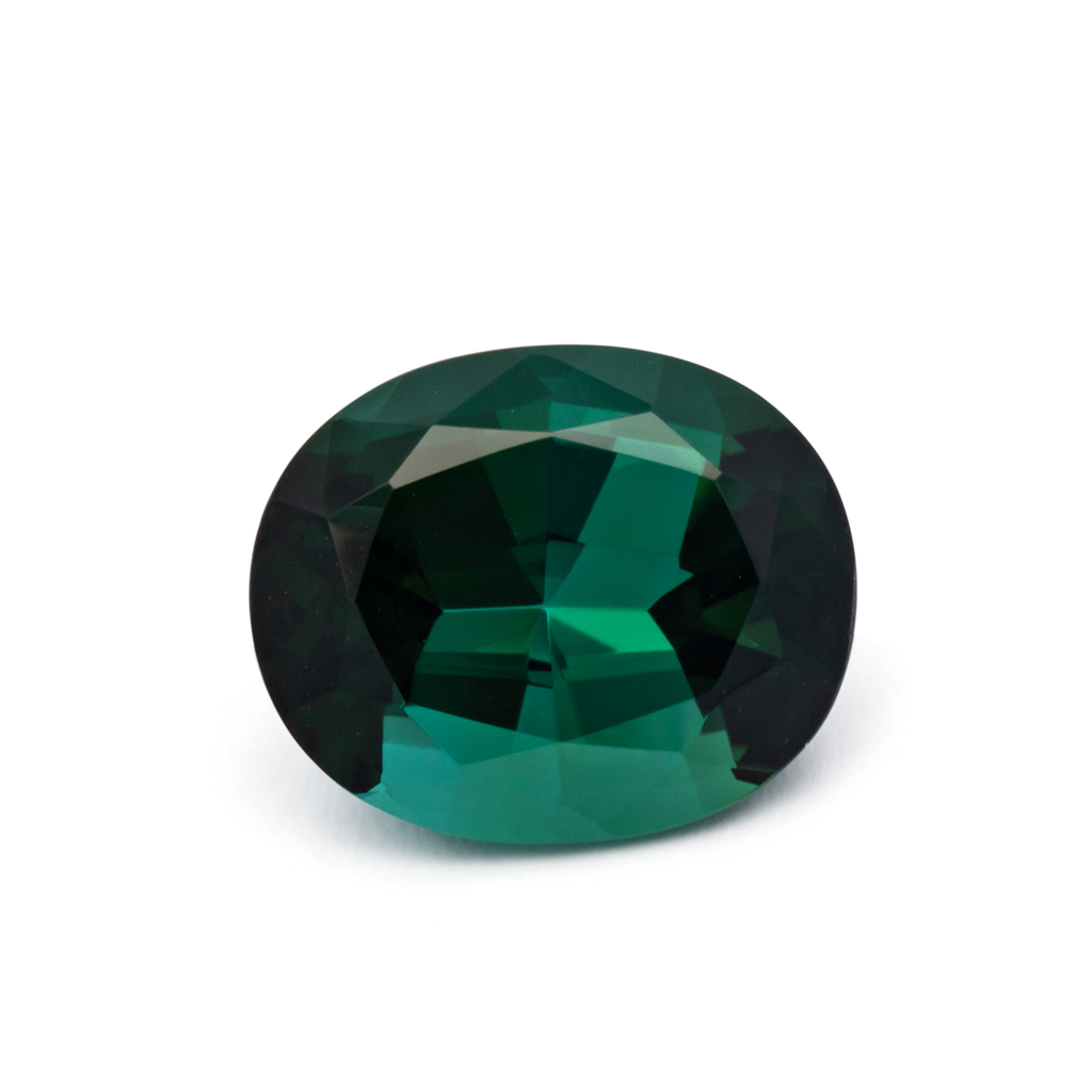 Turmalin - grün, oval, 12.9x10.6 mm, 6.72 ct, Nr. TR991107