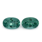 Turmalin Paar - grün, oval, 6x4 mm, 0.90 ct, Nr. TR991129
