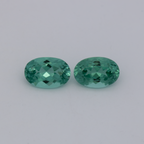 Turmalin Paar - grün, oval, 6x4 mm, 0.90 ct, Nr. TR991129