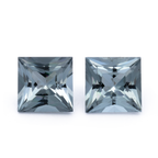 Turmalin Paar - grau, rechteck, 5.5x5.5 mm, 1.58 ct, Nr. TR991133
