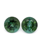 Tourmaline Pair - green, round, 8x8 mm, 3.86 ct, No. TR991138